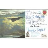 WW2 Luftwaffe ace multiple signed 1982 Avro Vulcan Bomber cover. Signed by five inc Erich