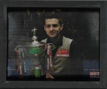 Mark Selby Signed 8x10 Photo as World Champion, in a lovely frame. Mark is a 3-time world