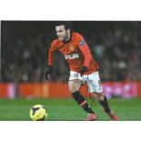 Football Juan Mata signed 10x8 colour photo pictured in action for Manchester United. Juan Manuel