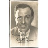 Ralph Lynn Signed 6 x 4 inch b/w photo mounted to card, slightly faded. Condition 6/10. Good