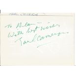 Earl Cameron signed 7x5 album page. Good Condition. All autographs come with a Certificate of