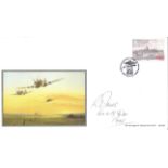 WW2 BOB fighter ace Richard Jones signed Spitfire FDC No. 19 of 50 postmark D-Day Douglas Isle of