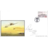 WW2 BOB fighter ace Richard Jones signed Spitfire FDC No. 50 of 50 postmark D-Day Douglas Isle of