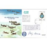 Major Phillip Newman DSO signed 40th Anniversary of V-E Day 8th March 1985 FDC No. 13 of 19. Flown