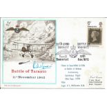 WW2 Admiral R. Jarvis signed flown Battle of Taranto 11th November 1940 FDC. Flown in Swordfish LS