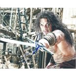 Jason Momoa signed 10x8 colour Conan the Barbarian photo. Joseph Jason Namakaeha Momoa (born