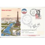 Three French resistance leaders multiple signed flown Retour en France RAFES FDC. Flown from Le