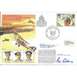 Great War ace Leonard Rochford RNAS and Peter Cadbury signed 65th Anniversary of the Destruction