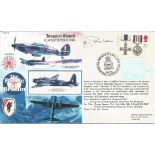 WW2 BOB fighter ace Wg Cdr John C. Freeborn DFC* signed Invasion Month 8-14 September 1940 FDC No. 1
