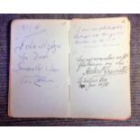 Vintage 1910-1940s Autograph Book Entertainment and Sport over 250 signatures includes Aubrey Smith,