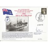 G. G. Mortimore signed 8th Anniversary War in the South Atlantic Falkland Islands 1982 RFA