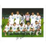 Football Juventus 2002 season multi signed colour team photo 8 signatures includes Lilian Thuram,