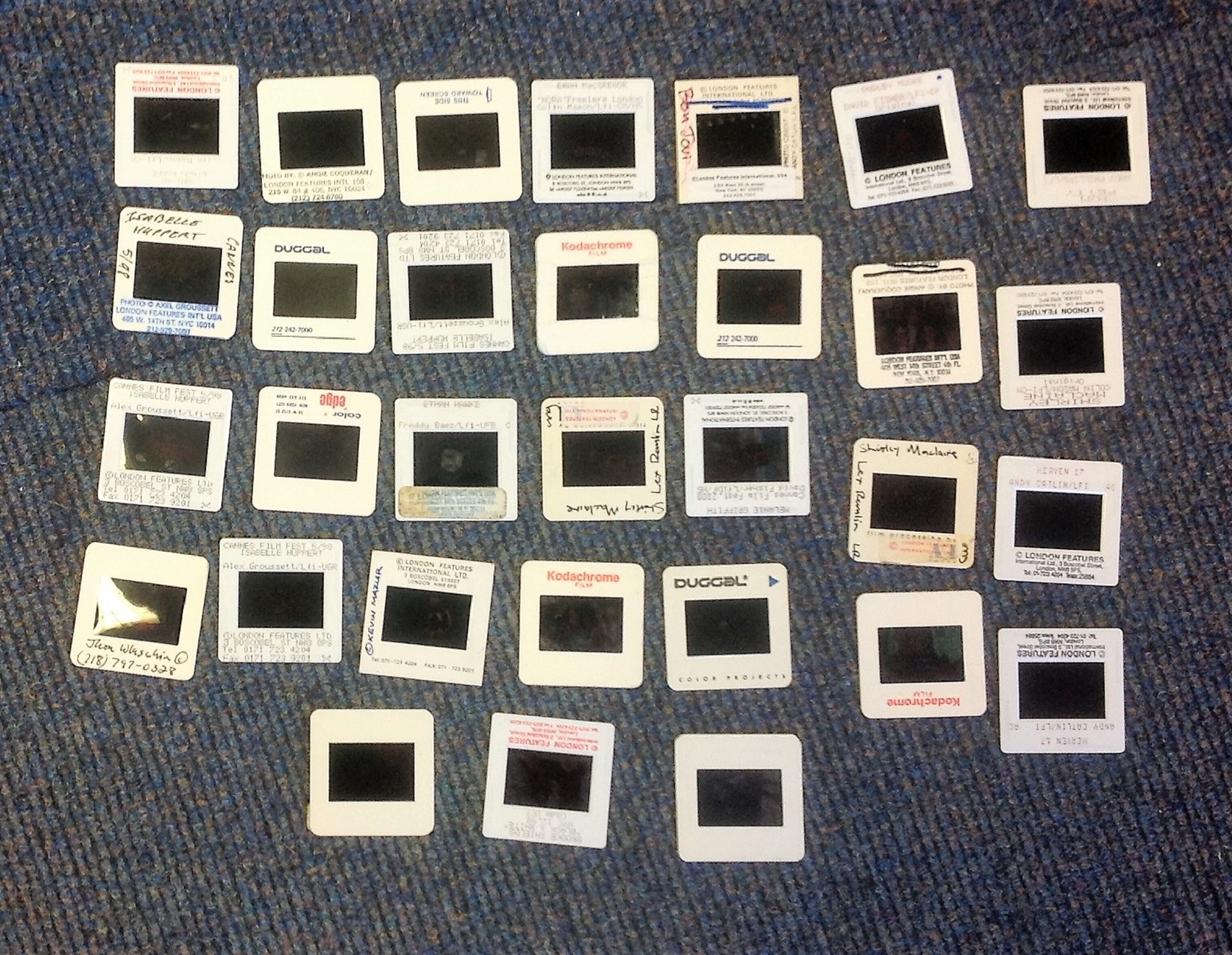 TV Film collection over 30 negatives slides images from legendary names includes Demi Moore, River