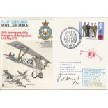 WW2 BOB fighter pilot Wg Cdr N. P. W. Hancock DFC signed No. 1 Squadron RAF 60th Anniversary of