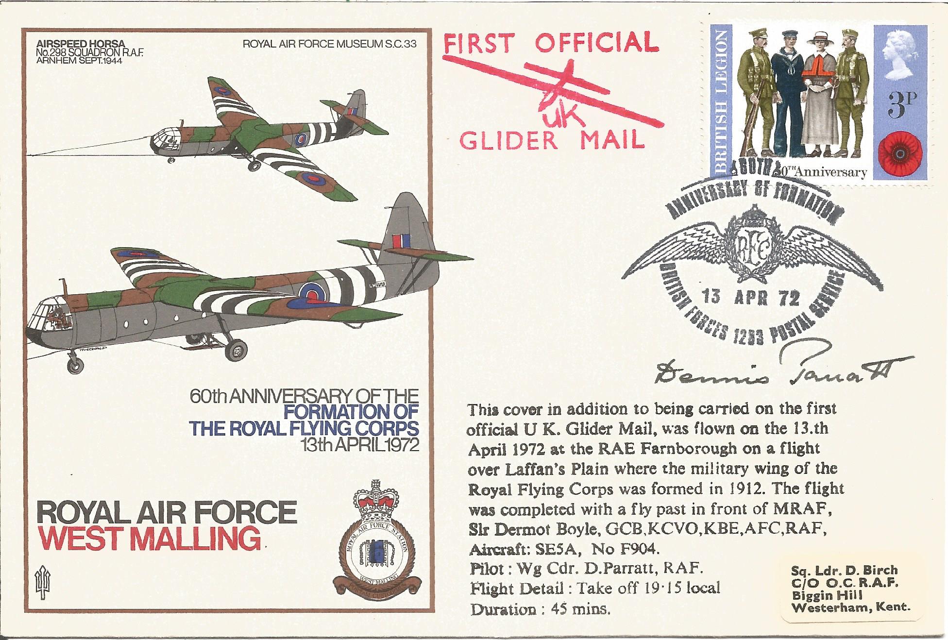 Wg Cdr Dennis Parratt signed RAF West Malling 60th Anniversary of the Formation of the Royal