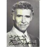 Ricardo Montalban signed 4 x 6 inch b/w photo to John Condition 8/10. Good Condition. All autographs