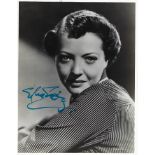 Sylvia Sidney Signed photo black and white 10 x 7. 5 inch. Condition report out of 10, 8. Very minor