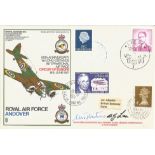 WW2 unknown Luftwaffe ace and N. G. Lea signed flown RAF Andover 60th Anniversary 1st Long-