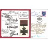 Keith Payne VC, Rod Learoyd VC, Wg Cdr G. Bunn signed The Award of the Victoria Cross to Airmen FDC.