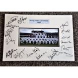 Cricket Surrey CCC 2002 squad multi signed mounted display. A colour photo of the Surrey 2002