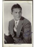 Charles Farrell Signed 6 x 4 inch b/w photo fixed to black card, White border has scuffing to