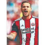 Football Billy Sharp signed 12x8 colour photo pictured celebrating while playing for Sheffield