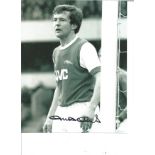 Football John Hollins signed 10x8 black and white photo pictured while playing for Arsenal. John
