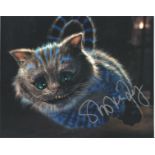 Stephen Fry signed 10x8 colour photo depicting Cheshire cat from Alice in Wonderland. Stephen John