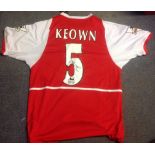 Football Martin Keown signed Arsenal commemorative home shirt. Martin Raymond Keown is an English