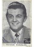 Ronnie Ronalde Signed promo photo 6 x 4 inch scruffy. Condition 4/10. Good Condition. All autographs