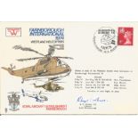 R. P. Probert CB signed flown Farnborough International 1974 Westland Helicopters FDC No 48 of
