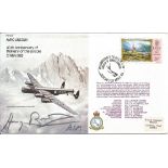 WW2 fighter ace ACM Harry Broadhurst signed 40th Anniversary of Delivery of the Avro Lincoln 21