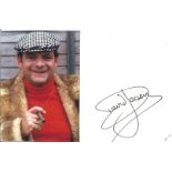 David Jason signature piece includes signed white card and a 7x5 colour photo pictured as Del Boy