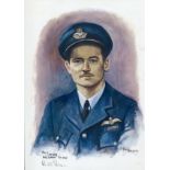 Plt/Off Bill Green WW2 RAF Battle of Britain Pilot signed colour print 12 x 8 inch signed in Pencil.