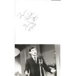 Gene Pitney (1940-2006) Singer Signed Page With Photo. Condition 8/10. Good Condition. All