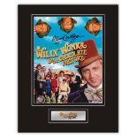 Stunning Display! Willy Wonka Albert Wilkinson hand signed professionally mounted display. This