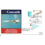 Concorde first scheduled commercial service London-Bahrain signed cover. Good Condition. All