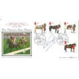 Lester Piggott signed Benham 1997 Horses official FDC BLCS130. Condition 7/10. Good Condition. All