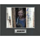 Stunning Display! The Walking Dead Madison Lintz hand signed professionally mounted display. This