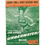 Jane Russell signed Words and Music brochure for Underwater. Condition 6/10. Good Condition. All
