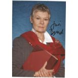 Judi Dench Actress Signed Harry Potter 8x12 Photo . Good Condition. All autographs come with a