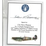 WW2 Col Steve Pisanos signature piece. Good Condition. All autographs come with a Certificate of