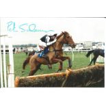 Peter Scudamore signed 6x4 colour photo. Good Condition. All autographs come with a Certificate of