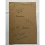 Andromaque Racine multiple signed page inc. Georges Brassens, Naom Chomsky. Our vendors late father,