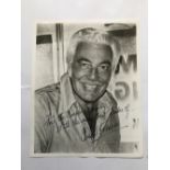 Cesar Romero signed 10 x 8 inch b/w photo to the Cooper Family. Good condition. All signed pieces