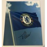 Timo Werner signed 10 x 8 inch colour Chelsea Flag photo. Good condition. All signed pieces come