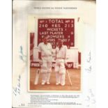 Robin Kanhai and John Jameson signatures around vintage 1974 photo of the record making partnership.