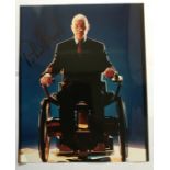 X Men Patrick Stewart signed 10 x 8 inch colour photo in wheelchair. Good condition. All signed