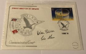 Space Helen Sharman and Tim Mace signed 1991 1st Britain in Space cover. Good condition. All