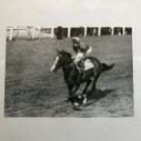 Horse Racing Michael Stoute signed 12 x 8 inch b/w photo of one of his horses in action. Good